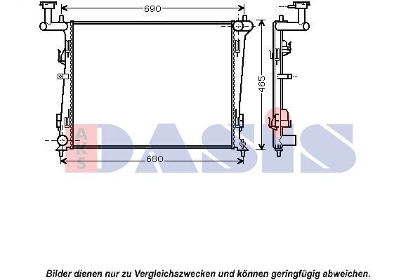 AKS DASIS radiatorius, variklio aušinimas 510071N